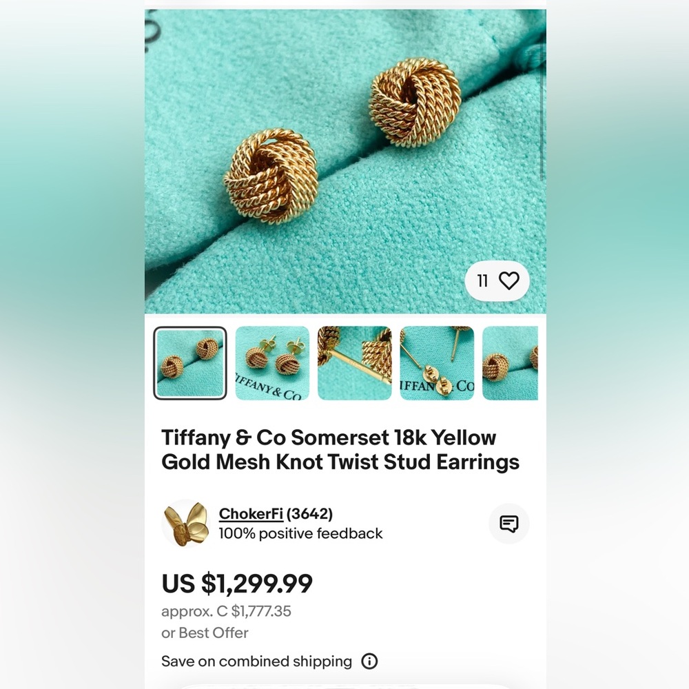 ❌SOLD — DO NOT BUY❌Tiffany & Co. Earrings - Picture 10 of 10